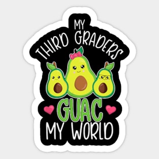 Third Grade Teacher Valentine Day Students Guac My World Sticker